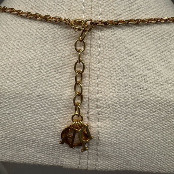 Dior Gold Heart Rhinestone Necklace - Picture 3 of 4